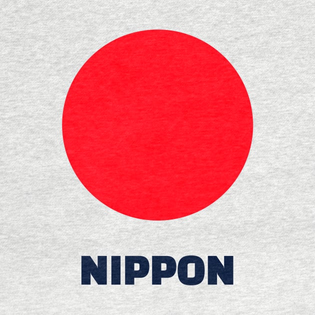 Japanese Flag Nippon Minimalistic Design by New East 